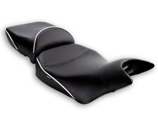 World Sport Aftermarket Performance Seat for the Triumhp Tiger 900 GT 2024+ with CFX and silver welt.